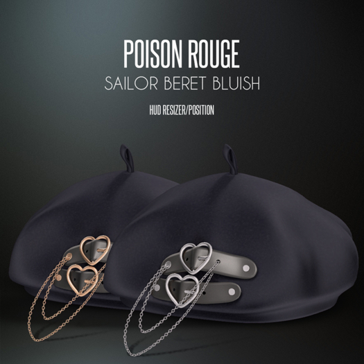 POISON ROUGE Sailor Beret - Bluish