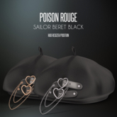 POISON ROUGE Sailor Beret - Black