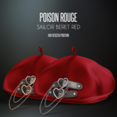 POISON ROUGE Sailor Beret - Red