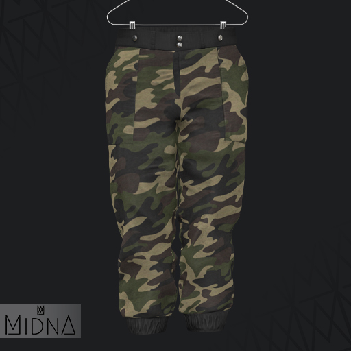 MIDNA - Zack Pants - CAMO GREEN