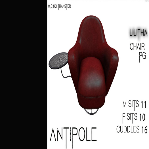 Antipole - Lilitha Chair/table Red PG