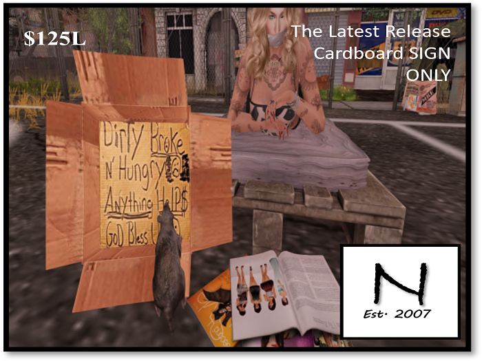 Dirty Broke... Cardboard Sign - Grunge