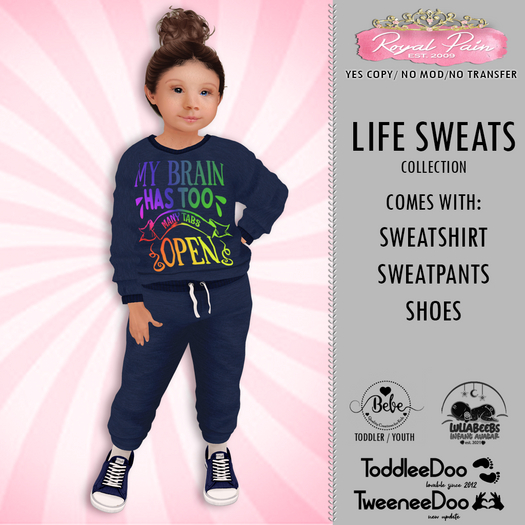 *-* Royal Pain *-* Royal Life Sweats 2022 navy