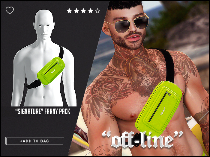 "Off-Line" x "Signature" Fanny Pack / Lime