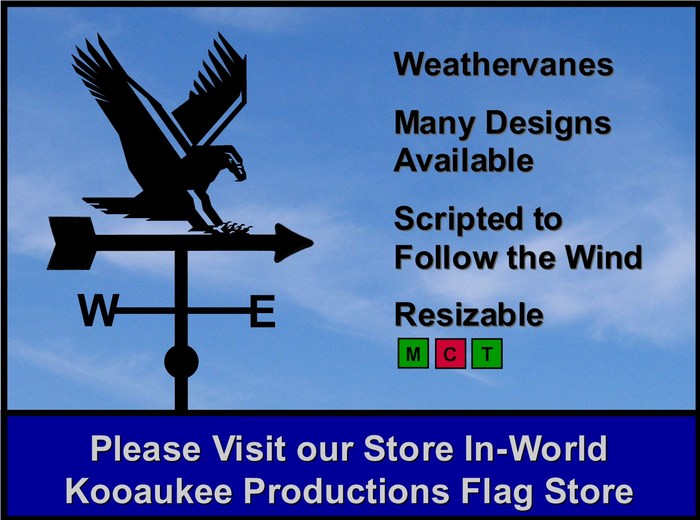 Eagle Weathervane - Scripted and handcrafted