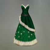Green Snow Flurry Belleza Evening Dress