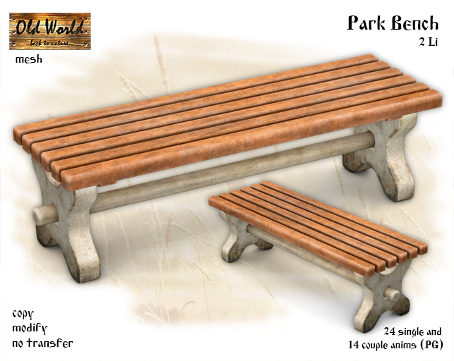 Park bench - Old World - Rustic Furniture