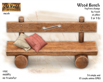 Wood bench v1 - Old World - Rustic Furniture