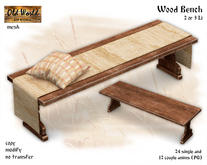 Wood bench v3 - Old World - Rustic Furniture