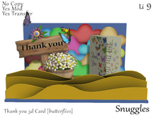 Thank you 3d Card [butterflies]