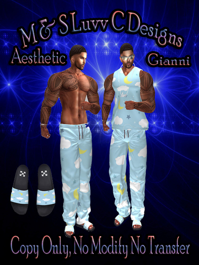 A-202 SLEEPY TIME {PJ} PAJAMAS (PACKED) BLUE TEDDY (BOXED)