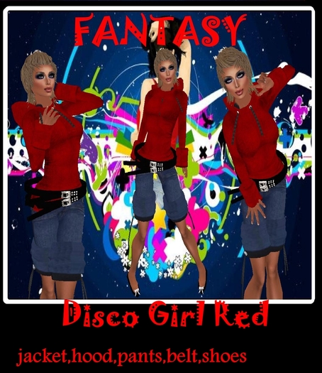 Disco Girl Red woman's