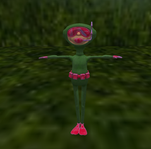 Very Tiny Diver rigged mesh avatar full permissions