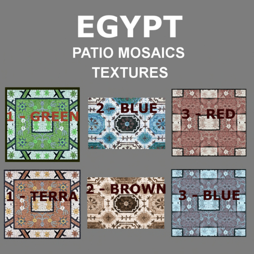 Egypt patio mosaics (textures)
