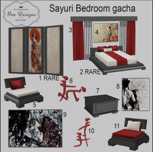 Bee Designs Sayuri Bedroom gacha 2 RARE