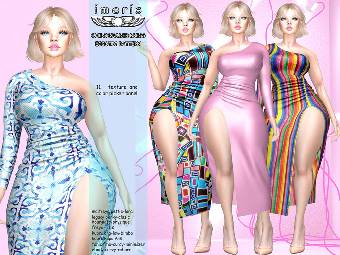 ICONA / ONE SHOULDER DRESS - EGZOTIC PATTERNS