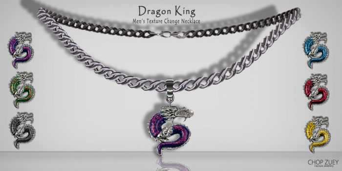 Dragon King Men's Necklace TxChng by Chop Zuey Couture Jewellery