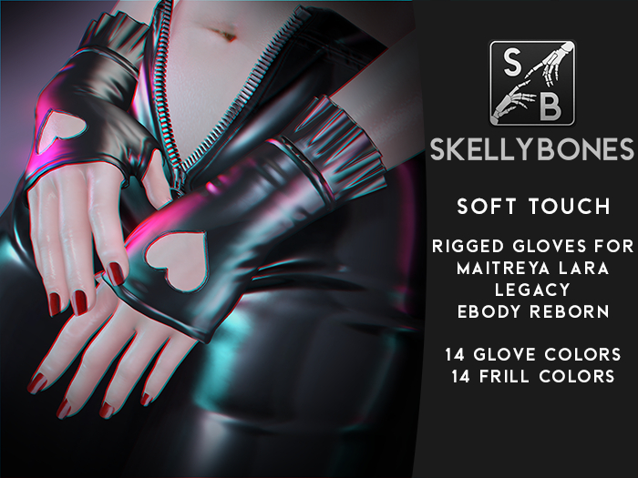 Skellybones -- Soft Touch Gloves for Maitreya Lara, Legacy and eBody Reborn