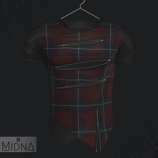 MIDNA - Liam TShirt - TARTAN RED