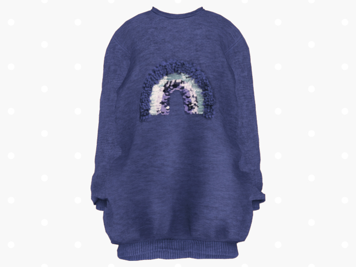 Bloom Sweatshirt Dress (Navy)