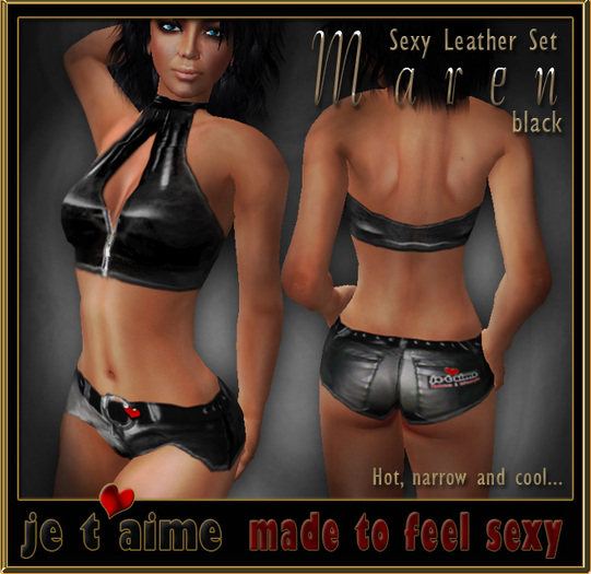 ! Jetaime Sexy Leather Set *Maren* - black