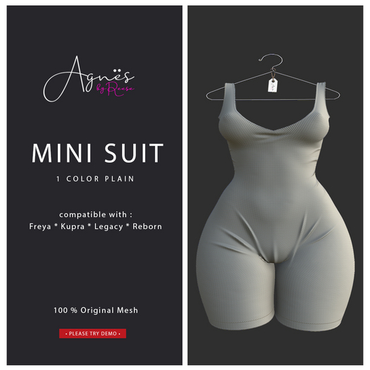 <Agnes> Mini suit- Freya-kup-Leg-reb- Light patt