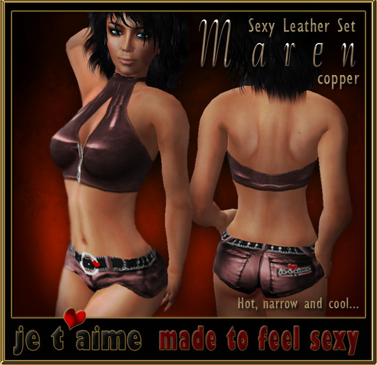 ! Jetaime Sexy Leather Set *Maren* - copper