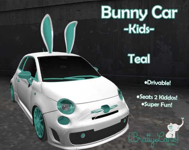 {BL}Bunny Car-Teal