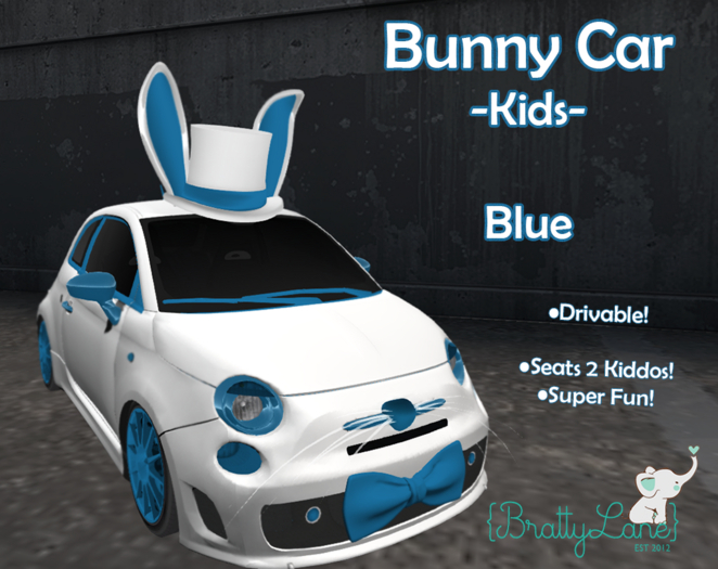 {BL}Bunny Car-Blue