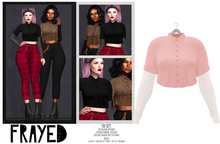 Frayed - Tai Shirt - Coral