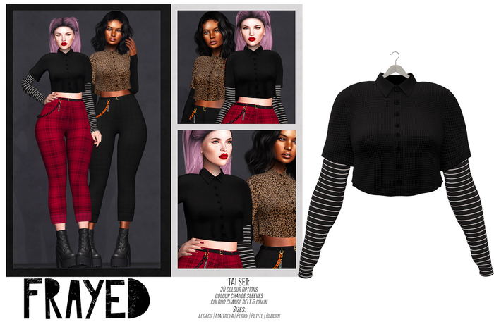 Frayed - Tai Shirt - Check