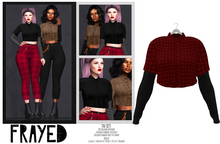 Frayed - Tai Shirt - Red Plaid