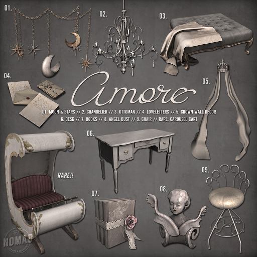 NOMAD AMORE FULL SET + RARE ( 10 ITEMS )