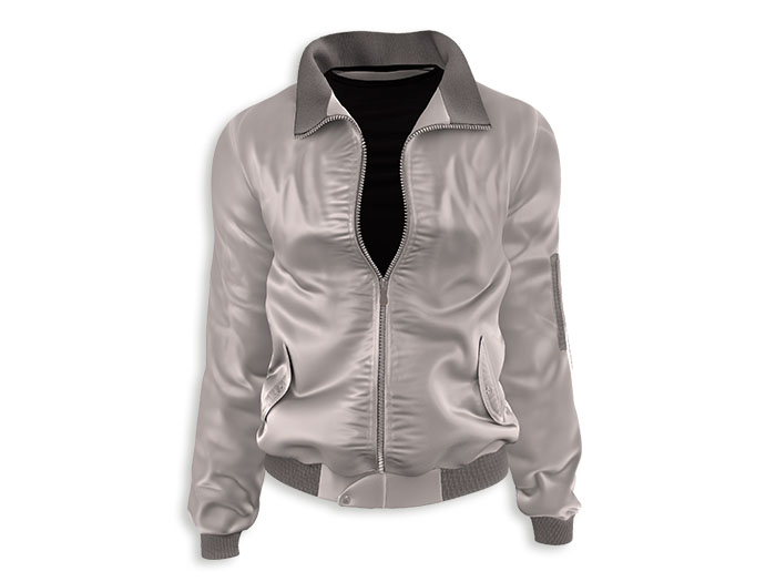 MINIMAL - Iron BomberJacket White