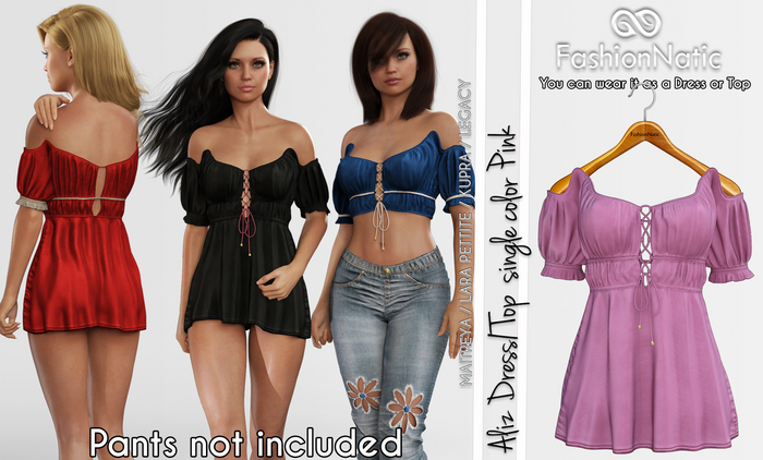 Aliz Dress / Top Pink - Maitreya Lara, Lara Petite, Kupra Original, Legacy - FashionNatic