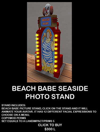 Fun Arcade Beach Babe Seaside Photo Stand 