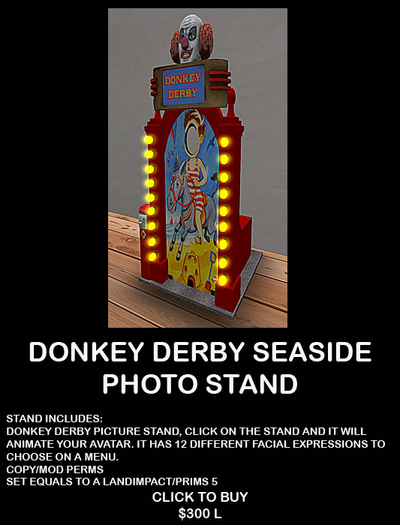 Fun Arcade Donkey Derby Seaside Photo Stand