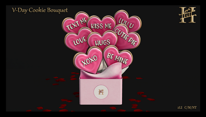 Chef HILL -V-Day Cookie Bouquet (Pink) 