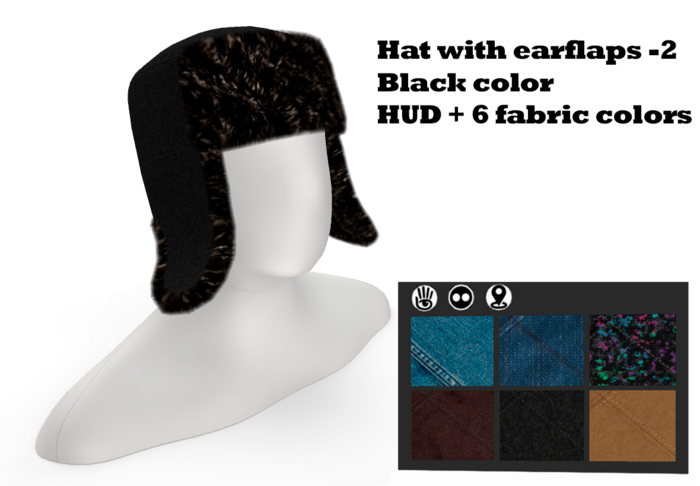 <<GEZI>> Cap with earflaps - (Black)+