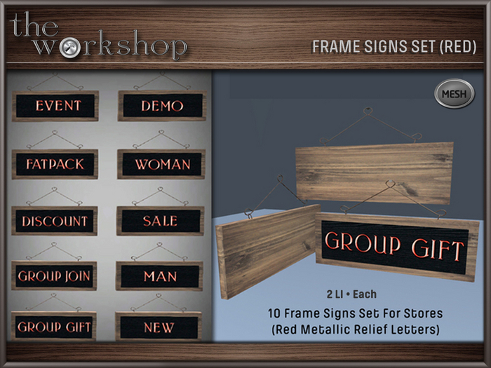 FRAME SIGNS RED (MESH)