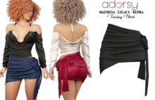 adorsy - Tinslay Skirt Black - Maitreya/Legacy/Kupra/Reborn