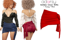 adorsy - Tinslay Skirt Deep Red - Maitreya/Legacy/Kupra/Reborn