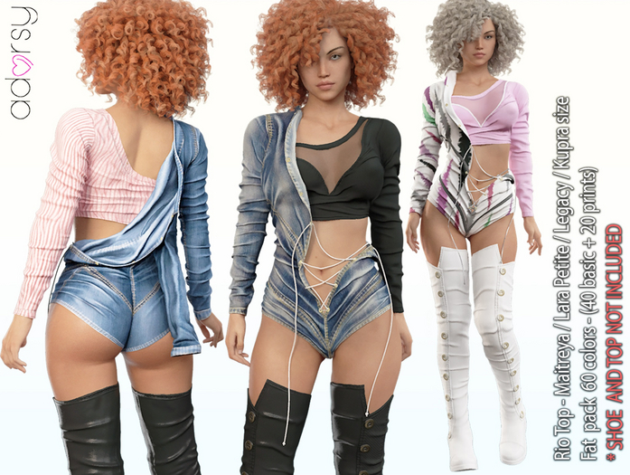adorsy - Rio Top Fatpack - Maitreya/Legacy/Lara Petite/Kupra