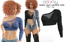 adorsy - Rio Top Dark Black - Maitreya/Legacy/Lara Petite/Kupra