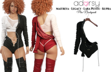 adorsy - Rio Bodysuit Dark Black - Maitreya/Legacy/Petite/Kupra