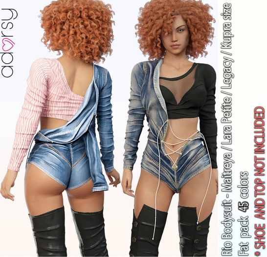 adorsy - Rio Denim Bodysuit Fatpack - Maitreya/Legacy/Lara Petite/Kupra