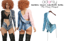 adorsy - Rio Denim Bodysuit Splash - Maitreya/Legacy/Lara Petite/Kupra