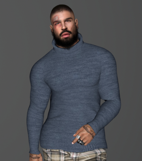 TurtleNeck Sweater - Kario - LightBlue