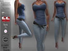 "GCD" Daphine Double Tank Tops Blue