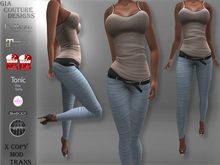 "GCD" Daphine Double Tank Tops Nude